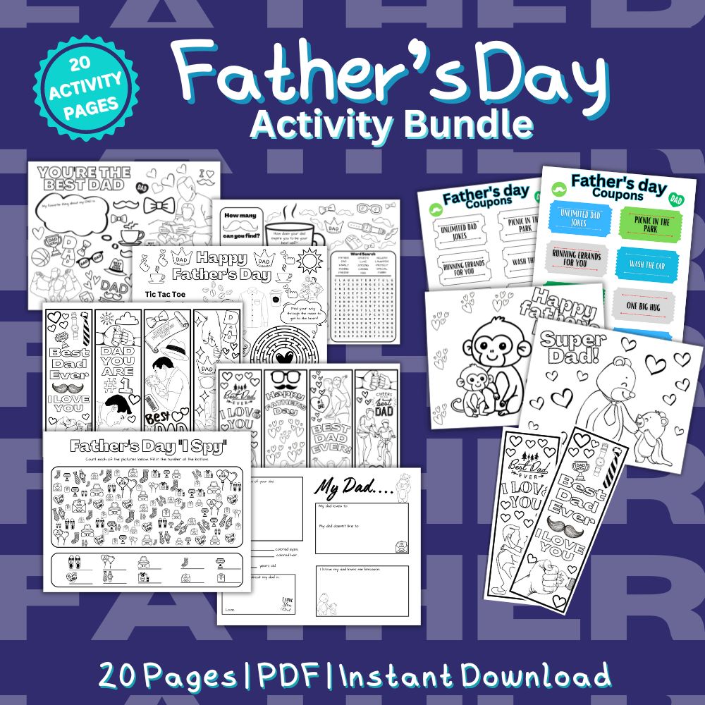 Father's Day Activity Bundle – Printable