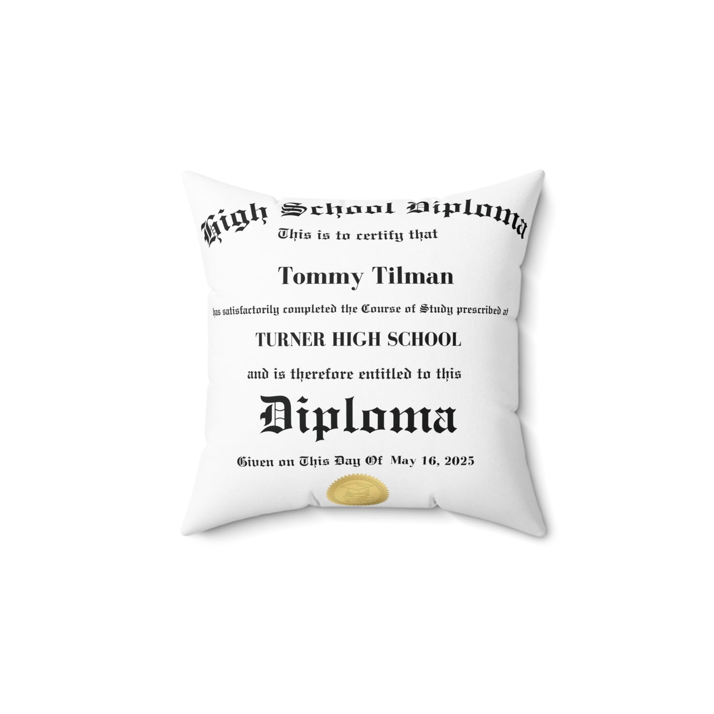 Custom Graduation Pillow - Celebrate Your Achievement with Personalized Design