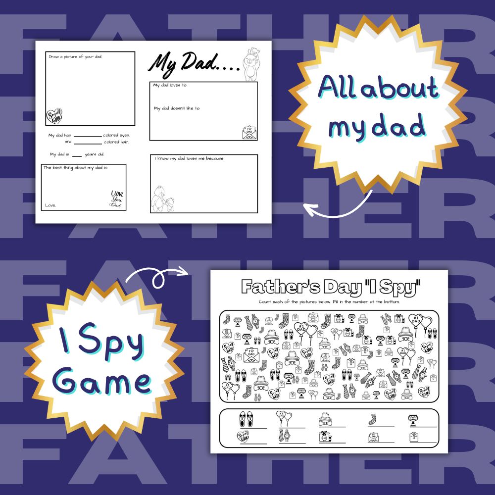 Father's Day Activity Bundle – Printable