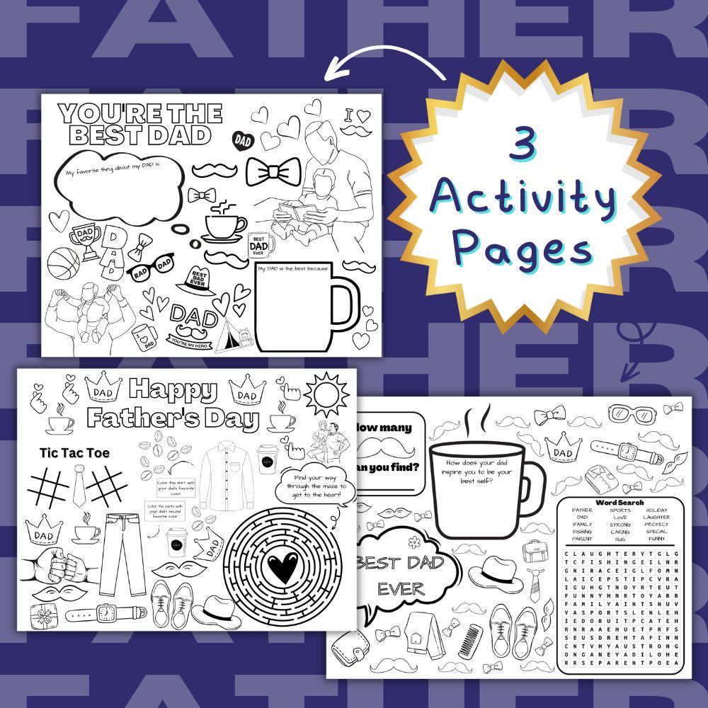Father's Day Activity Bundle – Printable