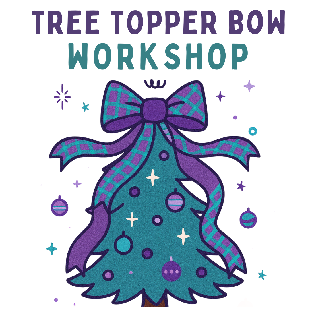 October 19 |Tree Topper Bow Class – Learn to Make Stunning Holiday Bows