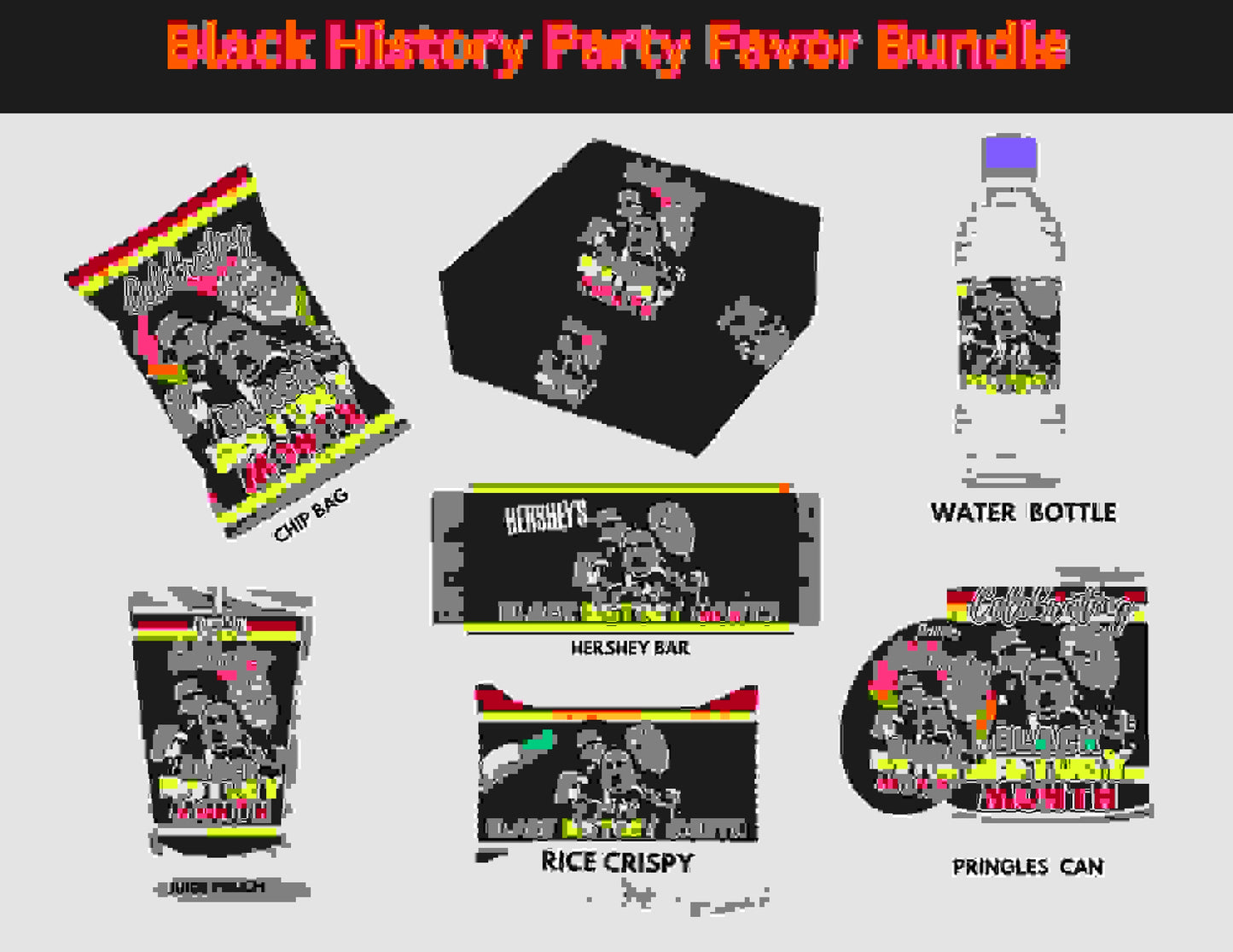 Black History Month Party Favor - Canva Pro Templates