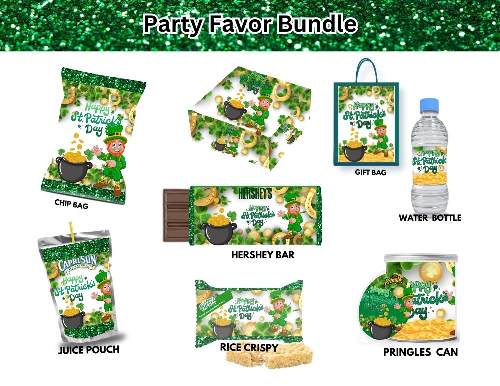 St. Patricks Day Party Favor - Canva Pro Templates