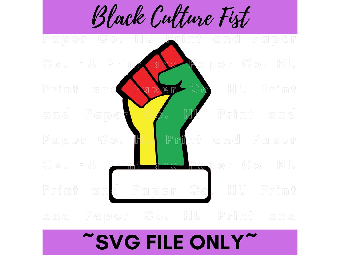 Black Culture Melanated Fist BLM SVG Cut File - For RA Door Tags & Crafting