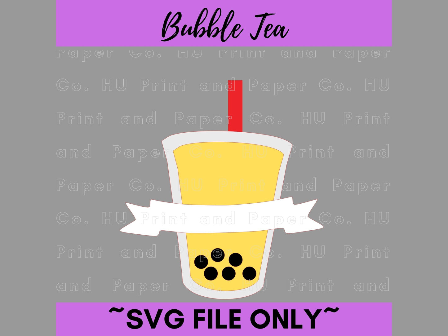 Bubble Tea SVG Cut File - For RA Door Tags & Crafting
