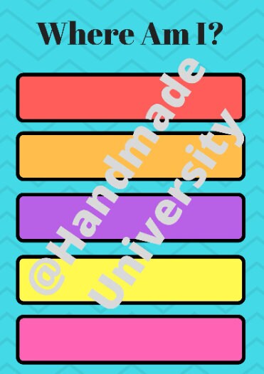 Colorful Where Am I Board – Printable