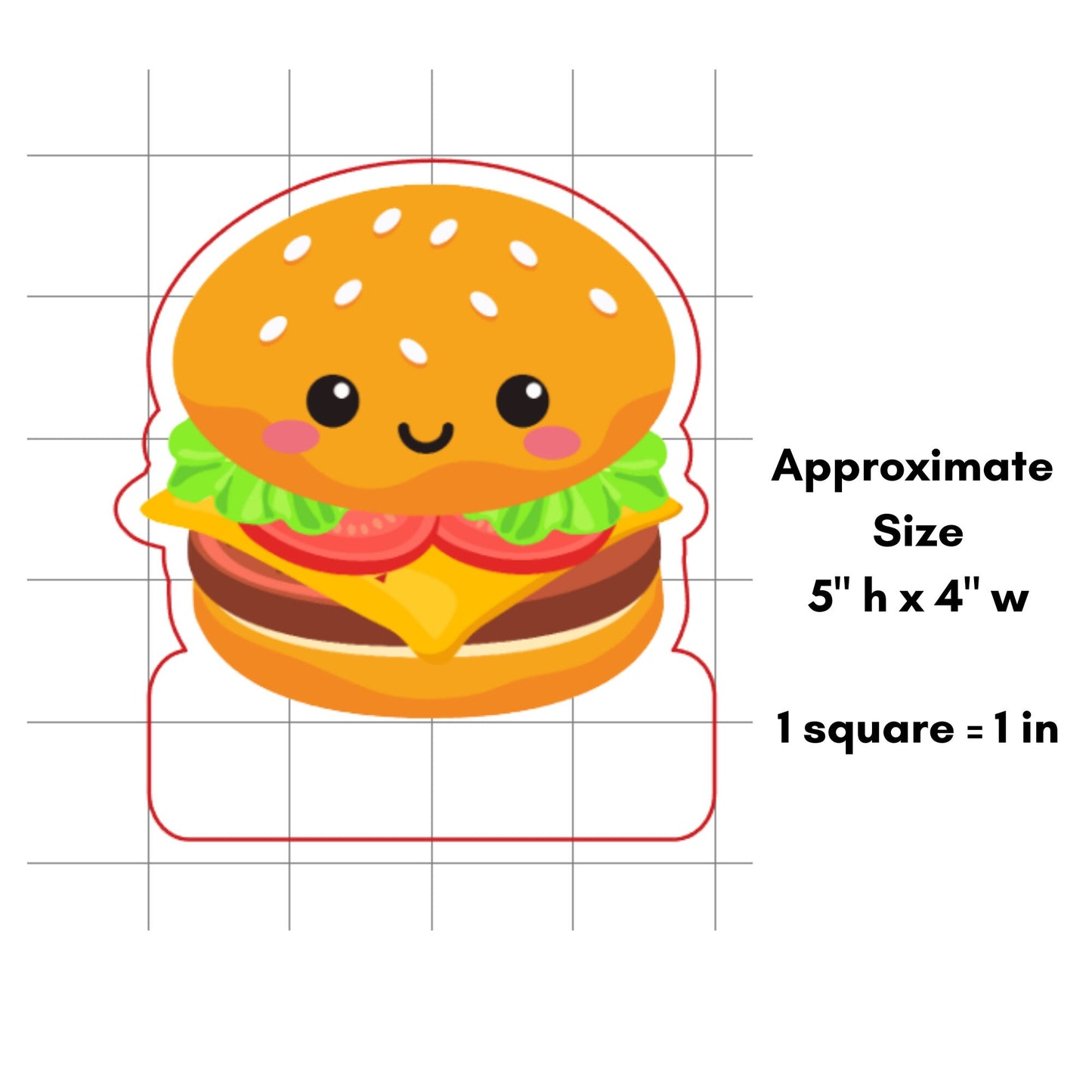 Fast Food Burger and Fries Name Tags – Instant PDF Download