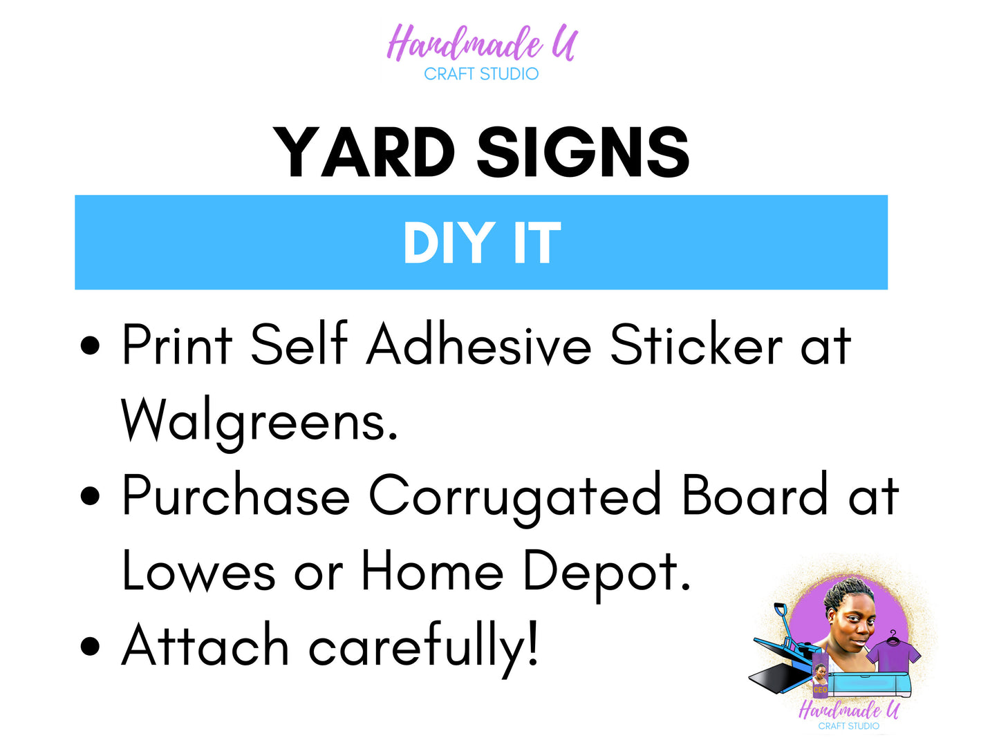 Graduation Yard Sign Canva Pro Template "Photo Blocks" | Commercial Use