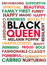 Load image into Gallery viewer, Black Queen Luxury Notecard – Blank Inside
