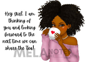 Share the Tea Luxury Notecard – Blank Inside
