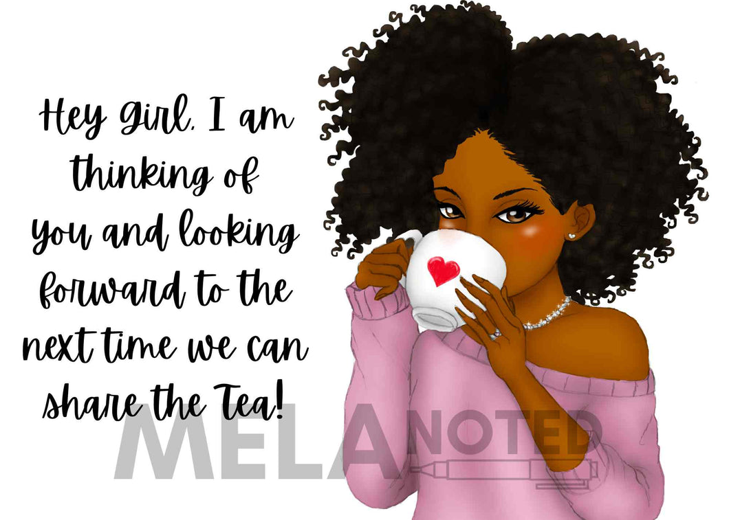 Share the Tea Luxury Notecard – Blank Inside