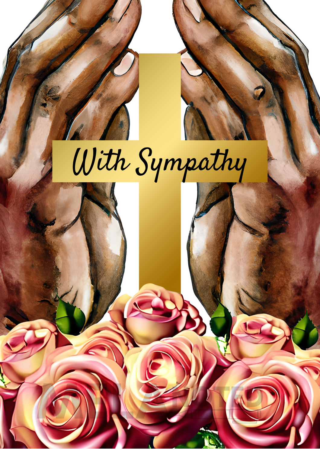 With Sympathy Luxury Notecard – Blank Inside