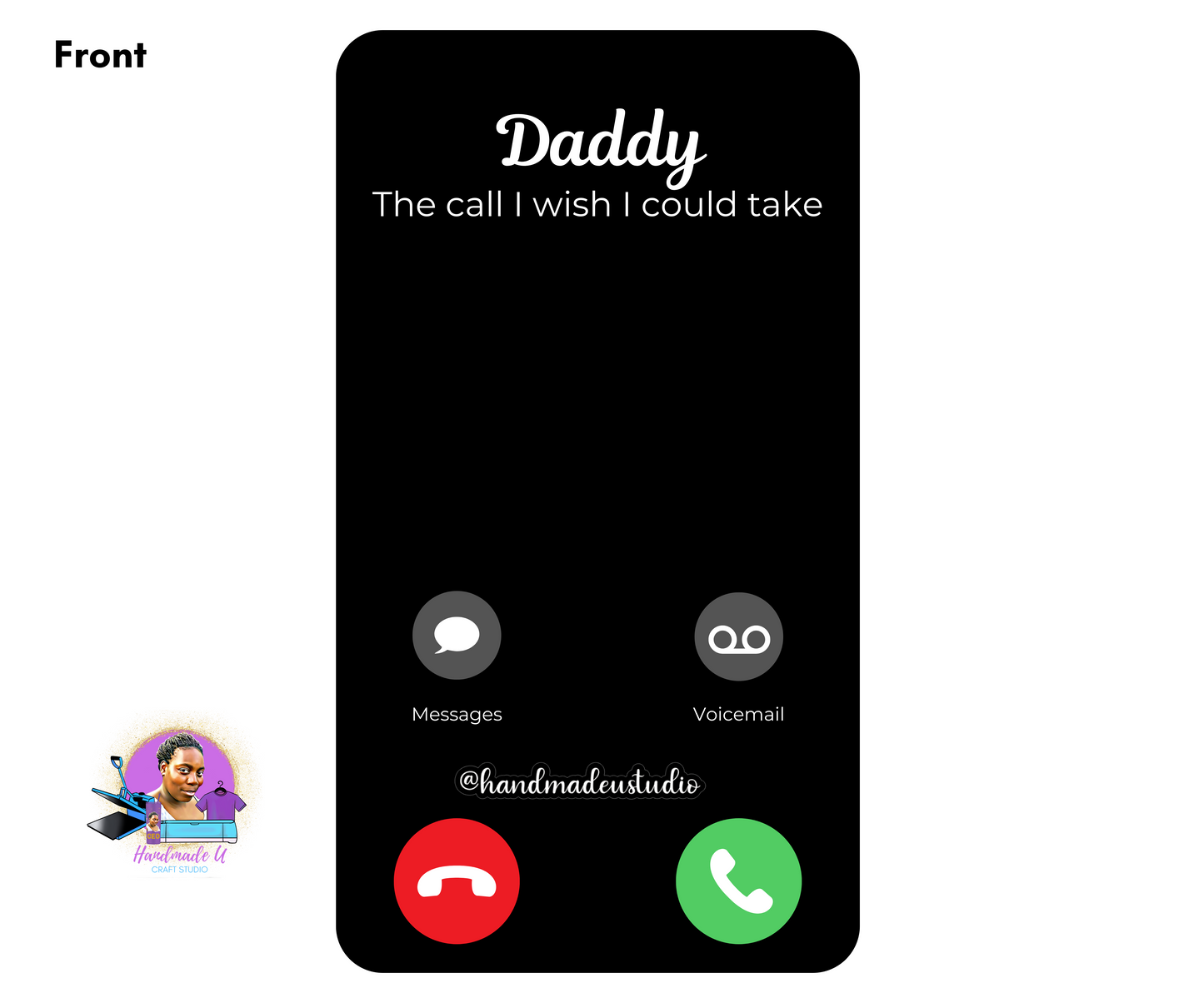 Memorial Phone Call Keychain  - Canva Pro Templates