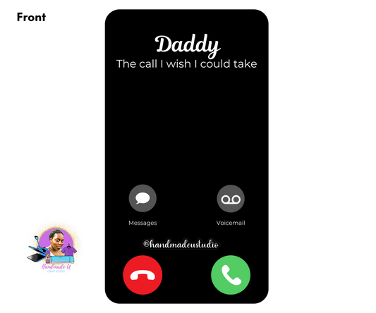 Memorial Phone Call Keychain  - Canva Pro Templates