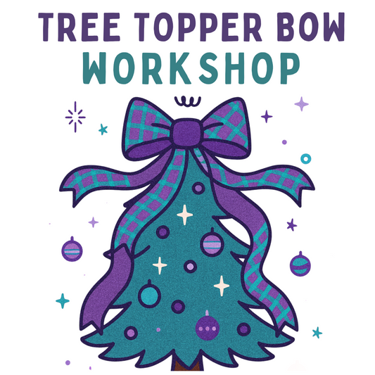 October 19 |Tree Topper Bow Class – Learn to Make Stunning Holiday Bows