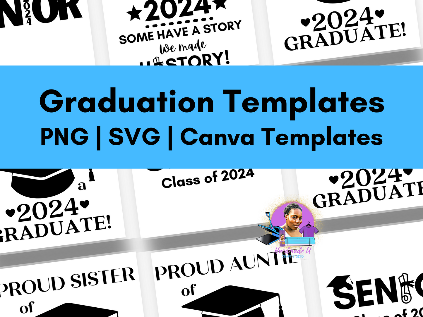 Graduation Templates Bundle – PNG, SVG, Canva Pro Templates