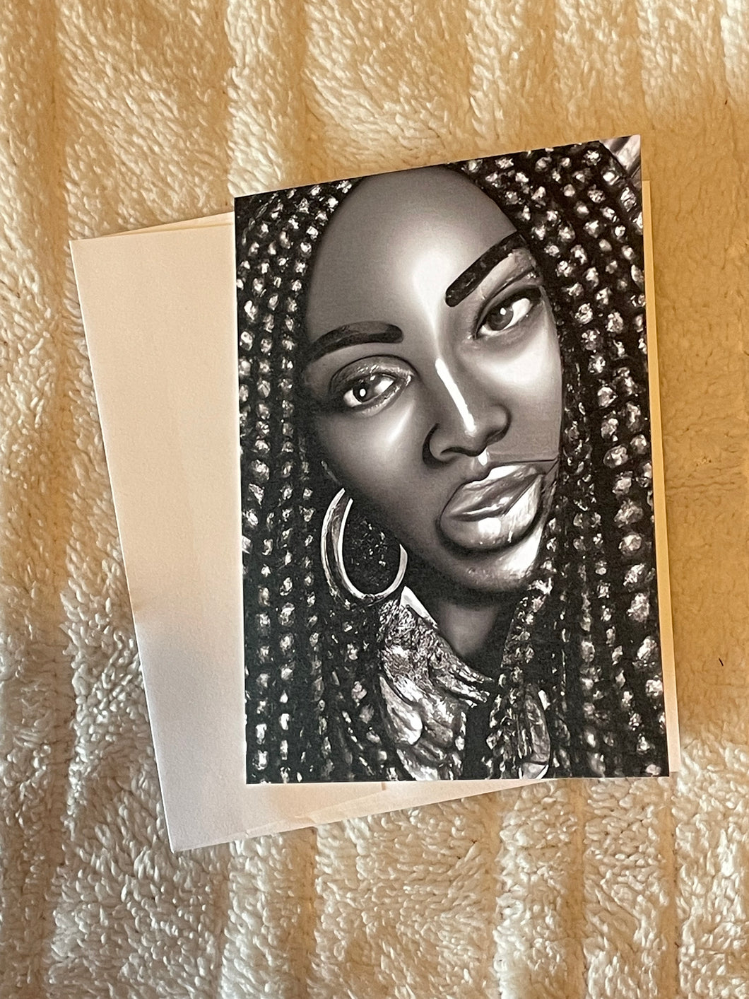 Braided Beauty Luxury Notecard – Blank Inside