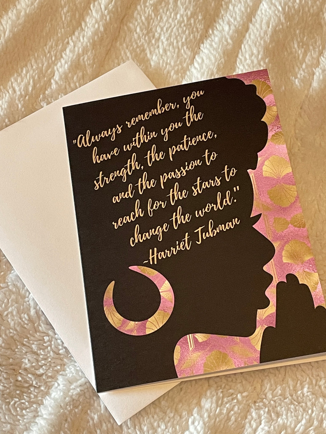 Harriet's Encouragement Luxury Notecard | Blank on the inside for a personalized message