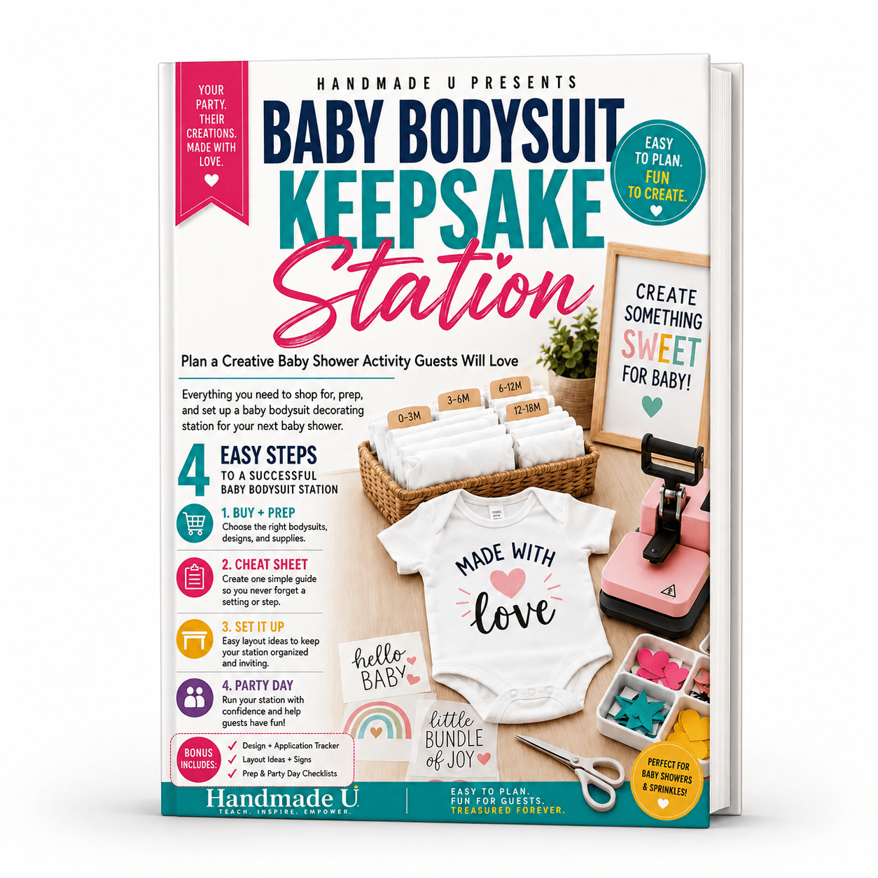 Baby Shower Bodysuit Station Guide with Bonus Signs and AI Prompts