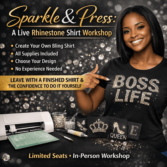 May 16 | Sparkle & Press: A Live Rhinestone Shirt Workshop