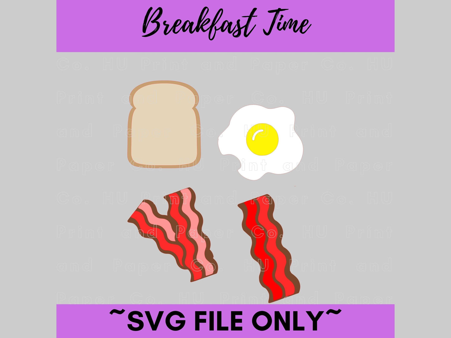 Breakfast Bundle SVG Cut File  -  For RA Door Tags & Crafting