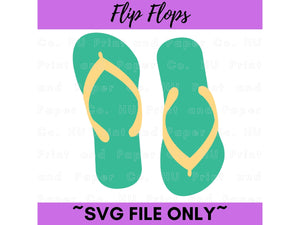Flip Flops SVG Cut File  -  For RA Door Tags & Crafting
