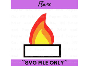 Fire Flame SVG Cut File  -  For RA Door Tags & Crafting