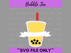 Bubble Tea SVG Cut File  -  For RA Door Tags & Crafting
