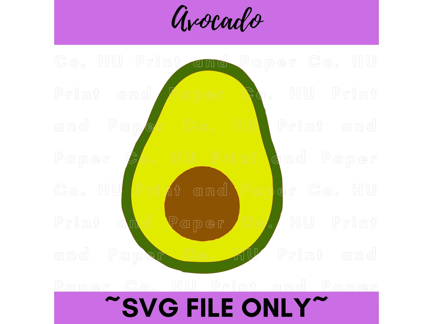 Avocado SVG Cut File  -  For RA Door Tags & Crafting