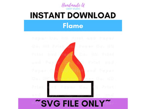 Fire Flame SVG Cut File  -  For RA Door Tags & Crafting