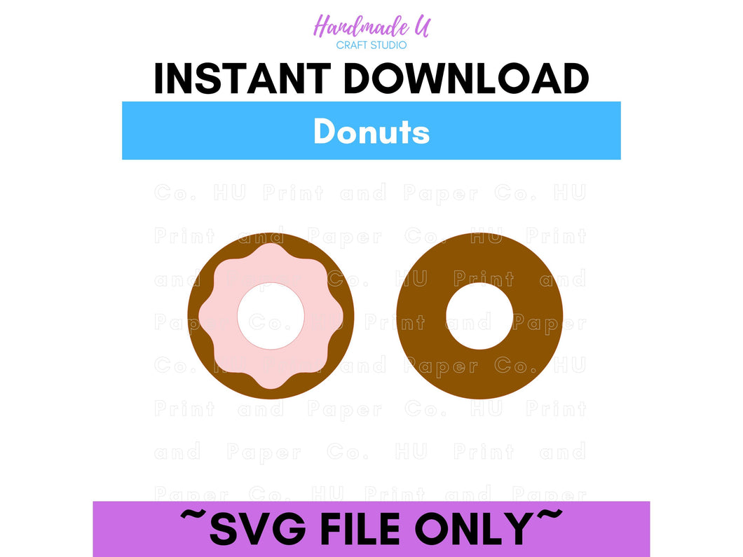 Donut SVG Cut File  -  For RA Door Tags & Crafting