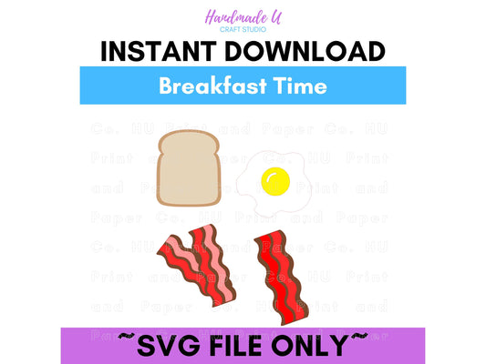 Breakfast Bundle SVG Cut File  -  For RA Door Tags & Crafting