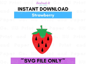 Strawberry SVG Cut File  -  For RA Door Tags & Crafting
