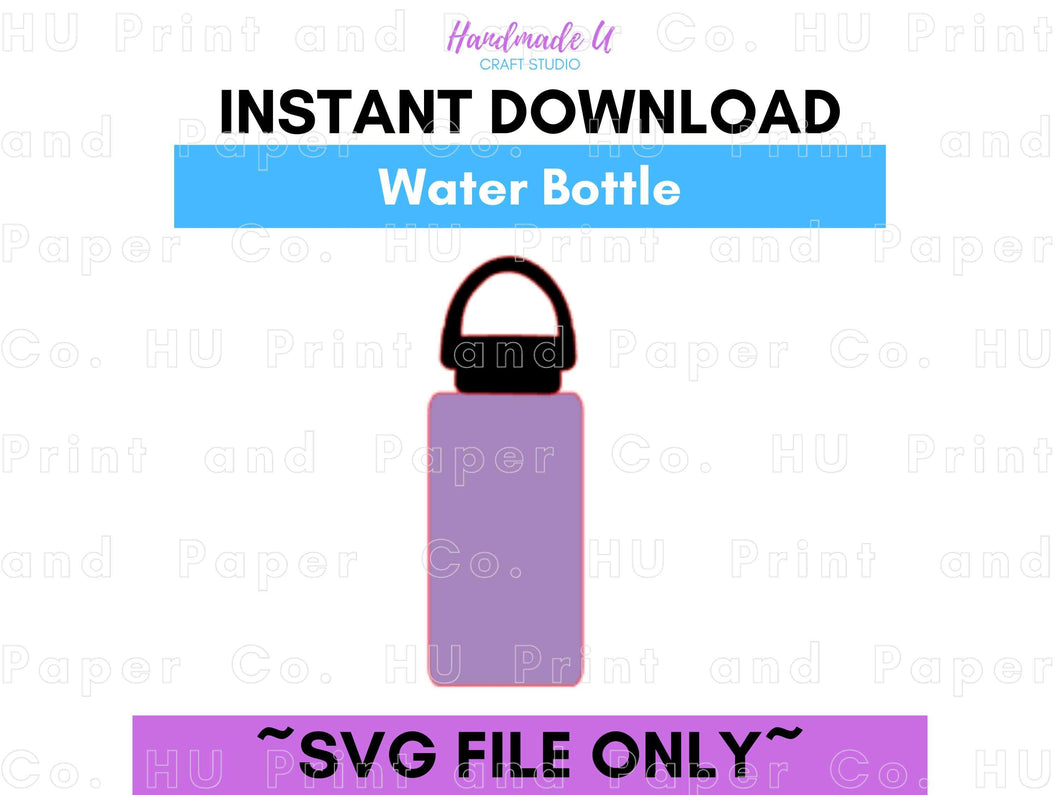 Water Bottle SVG Cut File  -  For RA Door Tags & Crafting
