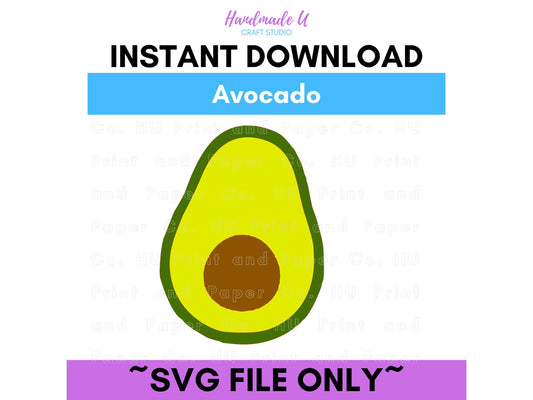 Avocado SVG Cut File  -  For RA Door Tags & Crafting
