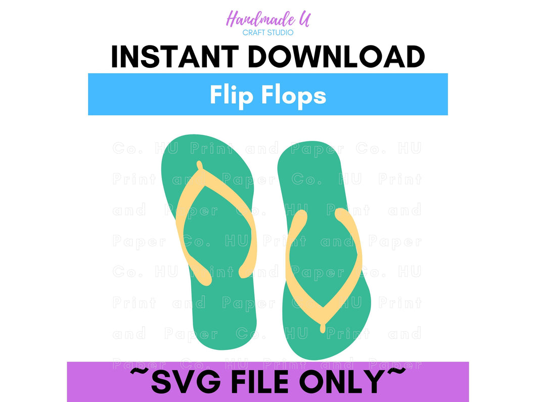 Flip Flops SVG Cut File  -  For RA Door Tags & Crafting