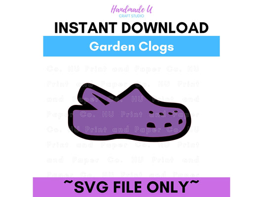 Garden Clogs SVG Cut File  -  For RA Door Tags & Crafting