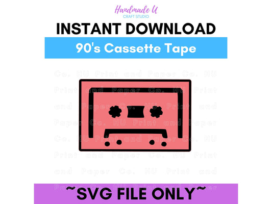 Cassette Tape SVG Cut File  -  For RA Door Tags & Crafting