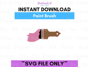 Paint Brush SVG Cut File  -  For RA Door Tags & Crafting