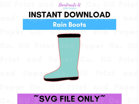 Fun Rain Boots SVG Cut File  -  For RA Door Tags & Crafting
