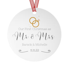 Load image into Gallery viewer, First Christmas Married Ornament - Mr and Mrs Christmas Ornament - Personalized
