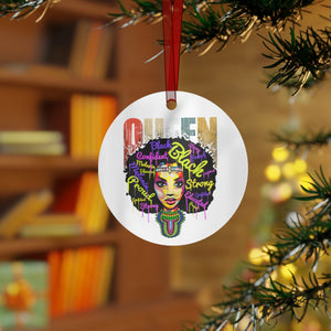 Black Queen Ornament - Black Woman Christmas Ornament -  Black Girl Gift - Melanin Girl Christmas - Melanated