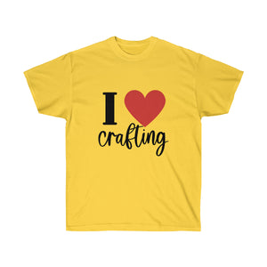 I love crafting - red heart - Unisex Ultra Cotton Tee