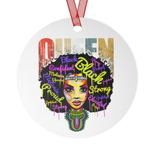 Load image into Gallery viewer, Black Queen Ornament - Black Woman Christmas Ornament -  Black Girl Gift - Melanin Girl Christmas - Melanated
