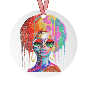 Brown Girl Drip Ornament - Black Woman Christmas Ornament -  Black Girl Gift - Melanin Girl Christmas - Melanated
