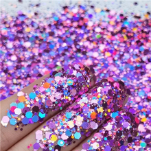 Load image into Gallery viewer, Pink Passion HU Sparkles Chunky Mix Hexagon Glitter for resin, nails, tumblers, crafts
