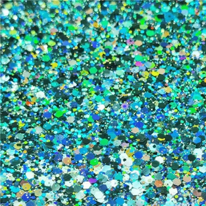 Oasis Teal HU Sparkles Chunky Mix Hexagon Glitter for resin, nails, tumblers, crafts