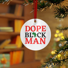 Load image into Gallery viewer, Dope Black Man Christmas Ornament  - African Print Double sided - Black King Gift -  Melanated

