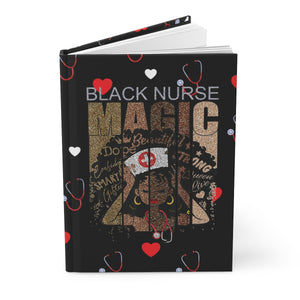 Black Nurse Magic Hardcover Journal Matte