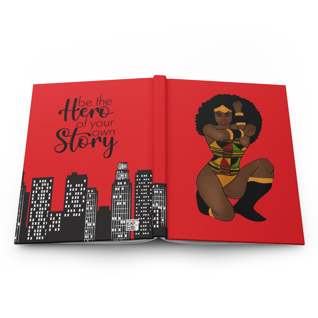 Be Your Own Hero Hardcover Journal Matte (Red)
